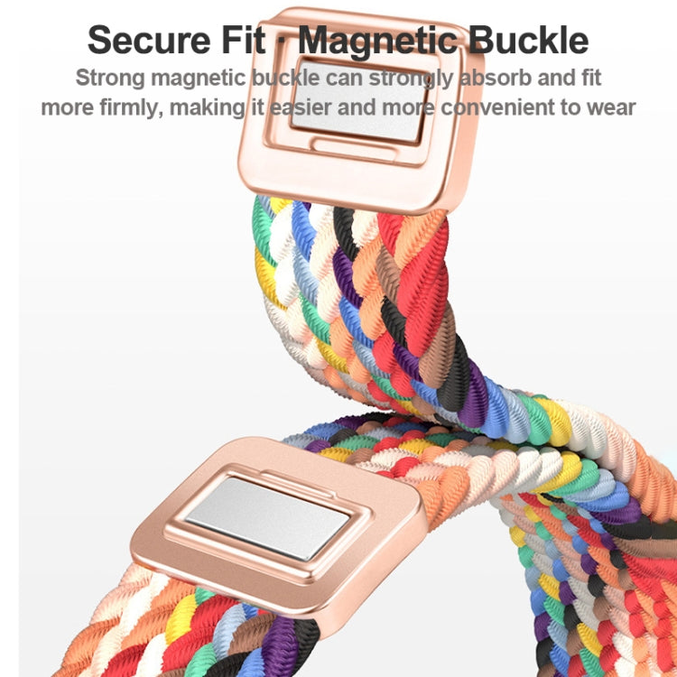 Correia de Relógio Trançada de Nylon com Fivela Magnética Slim, Para Apple Watch Series 9 41mm, Para Apple Watch Ultra 49mm