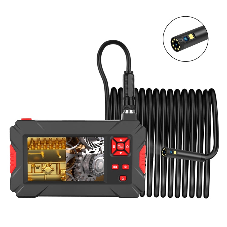 Endoscópio digital P30 8mm 1080P IP68 impermeável com ecrã de 4,3 polegadas e câmara dupla, cabo rígido de 2m, cabo rígido de 5m, cabo rígido de 10m