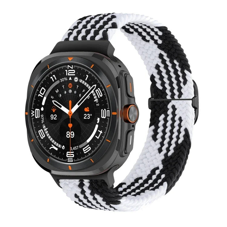 Correia de relógio trançada em nylon com fivela deslizante, para Samsung Galaxy Watch Ultra 47mm / Ultra 2025