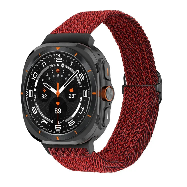 Correia de relógio trançada em nylon com fivela deslizante, para Samsung Galaxy Watch Ultra 47mm / Ultra 2025