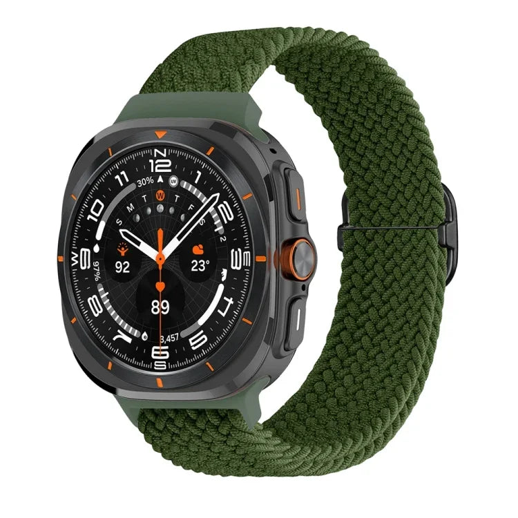 Correia de relógio trançada em nylon com fivela deslizante, para Samsung Galaxy Watch Ultra 47mm / Ultra 2025