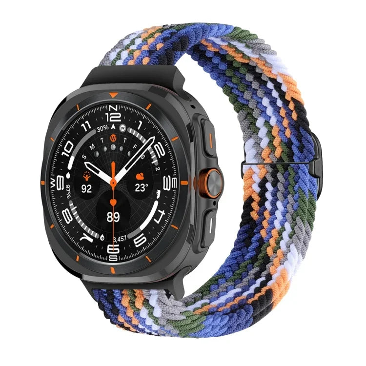 Correia de relógio trançada em nylon com fivela deslizante, para Samsung Galaxy Watch Ultra 47mm / Ultra 2025