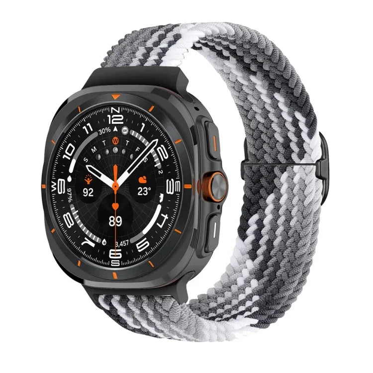 Correia de relógio trançada em nylon com fivela deslizante, para Samsung Galaxy Watch Ultra 47mm / Ultra 2025