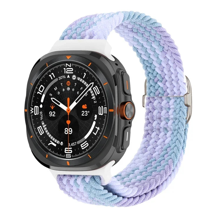 Correia de relógio trançada em nylon com fivela deslizante, para Samsung Galaxy Watch Ultra 47mm / Ultra 2025