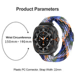 Correia de relógio trançada em nylon com fivela deslizante, para Samsung Galaxy Watch Ultra 47mm / Ultra 2025