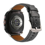 Correia de relógio em pele genuína lisa, para Samsung Galaxy Watch Ultra 47mm / Ultra 2025