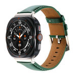 Correia de relógio em pele genuína lisa, para Samsung Galaxy Watch Ultra 47mm / Ultra 2025