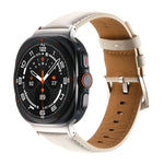 Correia de relógio em pele genuína lisa, para Samsung Galaxy Watch Ultra 47mm / Ultra 2025