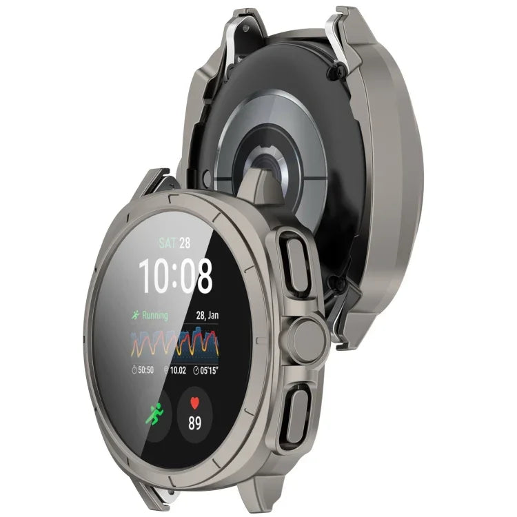 Capa protetora integrada em PC + película temperada para relógio, para Samsung Galaxy Watch 7 44mm