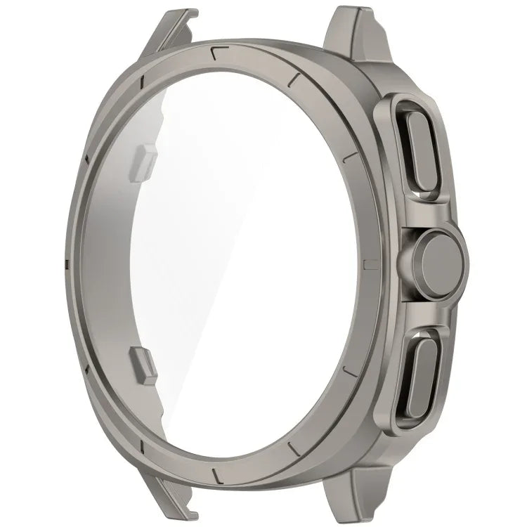Capa protetora integrada em PC + película temperada para relógio, para Samsung Galaxy Watch 7 44mm