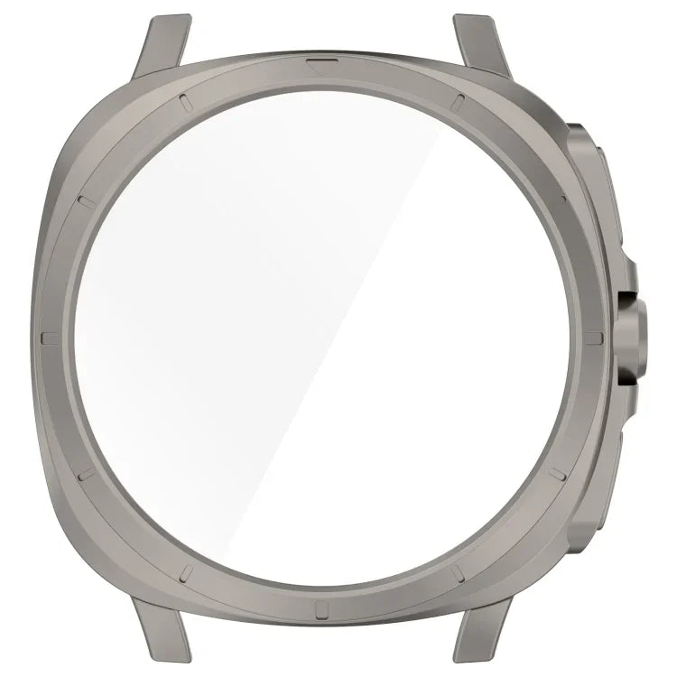 Capa protetora integrada em PC + película temperada para relógio, para Samsung Galaxy Watch 7 44mm