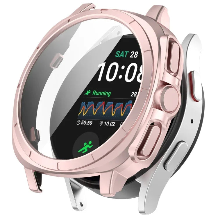 Capa protetora integrada em PC + película temperada para relógio, para Samsung Galaxy Watch 7 44mm