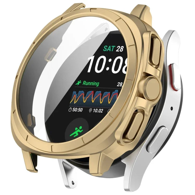 Capa protetora integrada em PC + película temperada para relógio, para Samsung Galaxy Watch 7 44mm