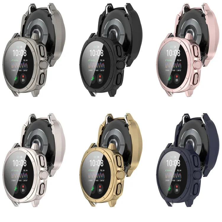 Capa protetora integrada em PC + película temperada para relógio, para Samsung Galaxy Watch 7 44mm