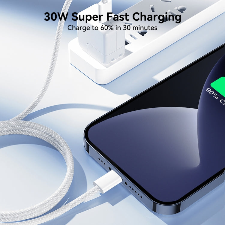 JOYROOM S-A45 Cabo de Dados de Carregamento Rápido 30W USB-C / Type-C para 8 Pinos, Comprimento: 1m, Type-C para 8 Pinos