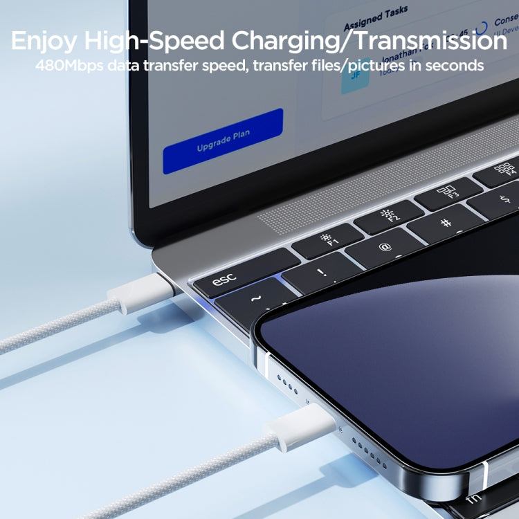 JOYROOM S-A45 Cabo de Dados de Carregamento Rápido 30W USB-C / Type-C para 8 Pinos, Comprimento: 1m, Type-C para 8 Pinos
