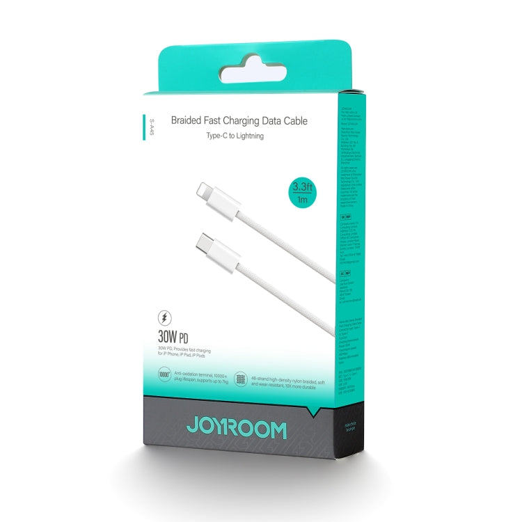 JOYROOM S-A45 Cabo de Dados de Carregamento Rápido 30W USB-C / Type-C para 8 Pinos, Comprimento: 1m, Type-C para 8 Pinos