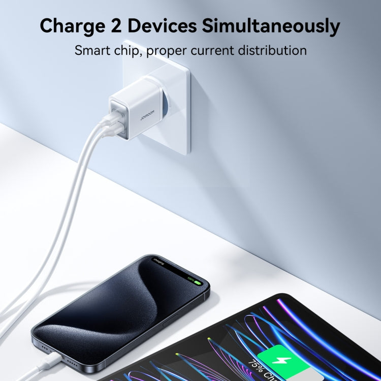 JOYROOM JR-TCF15 Carregador Rápido 30W USB+USB-C / Tipo-C, Ficha UE, Ficha Reino Unido