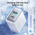 JOYROOM JR-TCF15 Carregador Rápido 30W USB+USB-C / Tipo-C, Ficha UE, Ficha Reino Unido