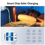 JOYROOM JR-TCF15 Carregador Rápido 30W USB+USB-C / Tipo-C, Ficha UE, Ficha Reino Unido