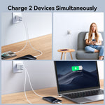 JOYROOM JR-TCF15 Carregador Rápido 30W USB+USB-C / Tipo-C, Ficha UE, Ficha Reino Unido