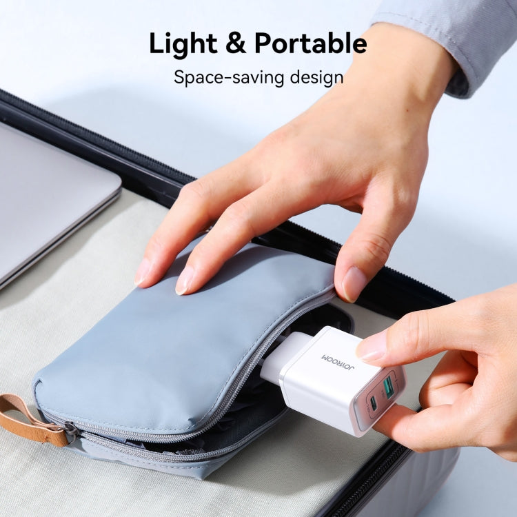 JOYROOM JR-TCF15 Carregador Rápido 30W USB+USB-C / Tipo-C, Ficha UE, Ficha Reino Unido