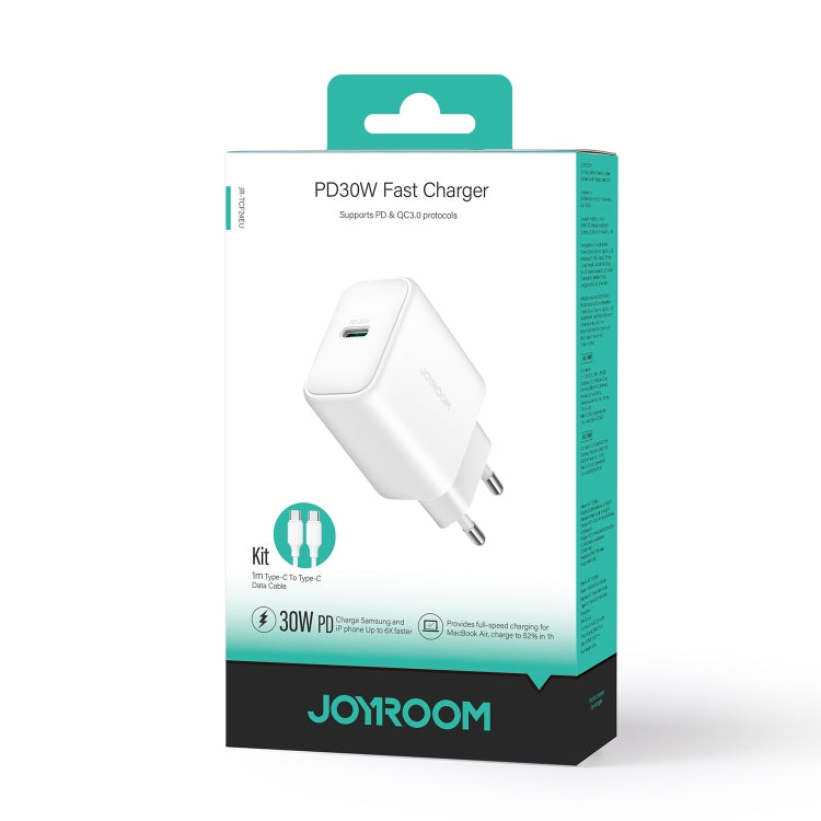 Carregador Rápido JOYROOM JR-TCF24 30W USB-C / Type-C com Conjunto de Cabos, Ficha UE