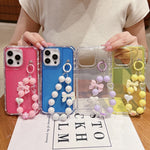 TPU + PC + Glitter Sequins Full Coverage Phone Case with Bracelet, For iPhone XR, For iPhone XS Max, For iPhone 6 Plus / 7 Plus / 8 Plus