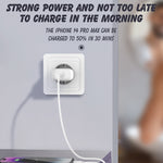 LDNIO A1206C Carregador Rápido PD27W USB-C / Tipo-C com Cabo 8 Pinos de 1m, Ficha UE