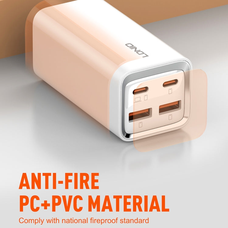 Carregador Rápido LDNIO A4610C PD65W Dual USB-C / Type-C + Dual USB, Comprimento do Cabo: 1,5m, Ficha UE, A4610C (Ficha UK), Ficha US