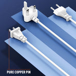 Carregador Rápido LDNIO A4610C PD65W Dual USB-C / Type-C + Dual USB, Comprimento do Cabo: 1,5m, Ficha UE, A4610C (Ficha UK), Ficha US