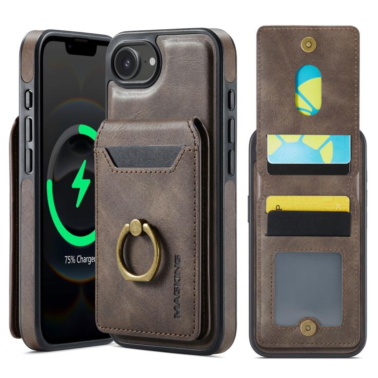 Capa para telemóvel MAGKING K1 MagSafe com carteira destacável RFID, para iPhone 17e / 16e, para iPhone 17 Pro Max, para iPhone 17 Pro, para iPhone 17, para iPhone Air, para iPhone 16 Pro Max, para iPhone 16 Pro, para iPhone 16 Plus, para iPhone 16