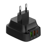 LDNIO Q334 Carregador 32W Tipo-C + Dupla Porta USB com Cabo de Dados USB-C / Tipo-C para USB-C / Tipo-C de 1m, Ficha UE, Ficha Reino Unido, Ficha EUA