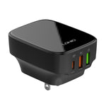 LDNIO Q334 Carregador 32W Tipo-C + Dupla Porta USB com Cabo de Dados USB-C / Tipo-C para USB-C / Tipo-C de 1m, Ficha UE, Ficha Reino Unido, Ficha EUA