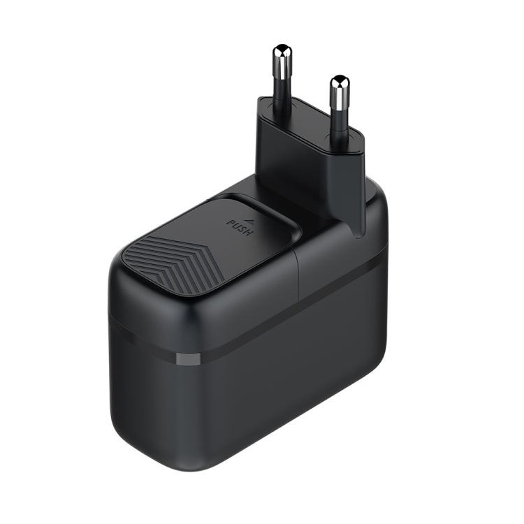 LDNIO Q366 Carregador 65W USB + Dupla Porta Tipo-C com Cabo de Dados USB-C / Tipo-C para USB-C / Tipo-C de 1m, Ficha UE, Ficha Reino Unido, Ficha EUA