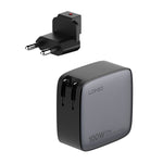 Carregador LDNIO Q408 100W GaN USB+3 USB-C / Type-C com Cabo de Dados USB-C / Type-C 100W de 1m, Ficha UE, Ficha UK, Ficha EUA