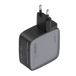 Carregador LDNIO Q408 100W GaN USB+3 USB-C / Type-C com Cabo de Dados USB-C / Type-C 100W de 1m, Ficha UE, Ficha UK, Ficha EUA