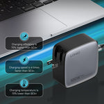 Carregador LDNIO Q408 100W GaN USB+3 USB-C / Type-C com Cabo de Dados USB-C / Type-C 100W de 1m, Ficha UE, Ficha UK, Ficha EUA