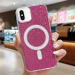 Capa de Telemóvel MagSafe Transparente com Brilhos em Acrílico, Para iPhone XS Max, Para iPhone 8 Plus / 7 Plus