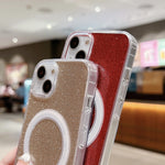 Capa de Telemóvel MagSafe Transparente com Brilhos em Acrílico, Para iPhone XS Max, Para iPhone 8 Plus / 7 Plus