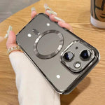Capa de telefone MagSafe com eletroplating, para iPhone 11, para iPhone 11 Pro