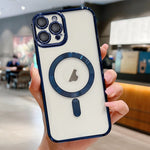Capa de telefone MagSafe com eletroplating, para iPhone 15, para iPhone 14 Plus, para iPhone 14, para iPhone 14 Pro, para iPhone 14 Pro Max, para iPhone 13 Pro Max