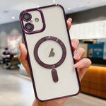 Capa de telemóvel MagSafe com eletroplating, para iPhone 16 Pro, para iPhone 16 Plus, para iPhone 16, para iPhone 15 Pro Max, para iPhone 15 Pro, para iPhone 15 Plus