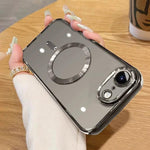 Capa de telemóvel MagSafe com eletroplating, para iPhone 17e / 16e, para iPhone 17 Pro Max, para iPhone 17 Pro, para iPhone 17, para iPhone Air, para iPhone 16 Pro Max
