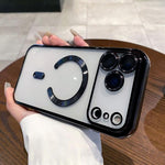 Capa de telemóvel MagSafe com eletroplating, para iPhone 17e / 16e, para iPhone 17 Pro Max, para iPhone 17 Pro, para iPhone 17, para iPhone Air, para iPhone 16 Pro Max
