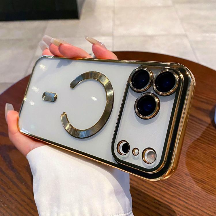 Capa de telemóvel MagSafe com eletroplating, para iPhone 17e / 16e, para iPhone 17 Pro Max, para iPhone 17 Pro, para iPhone 17, para iPhone Air, para iPhone 16 Pro Max