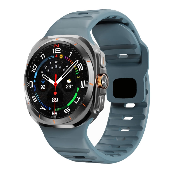 Correia de relógio em silicone com textura ondulada e fivela invertida, para Samsung Galaxy Watch Ultra 47mm / Ultra 2025