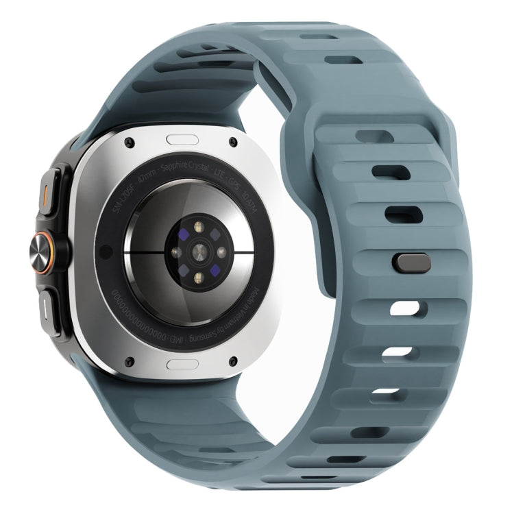 Correia de relógio em silicone com textura ondulada e fivela invertida, para Samsung Galaxy Watch Ultra 47mm / Ultra 2025