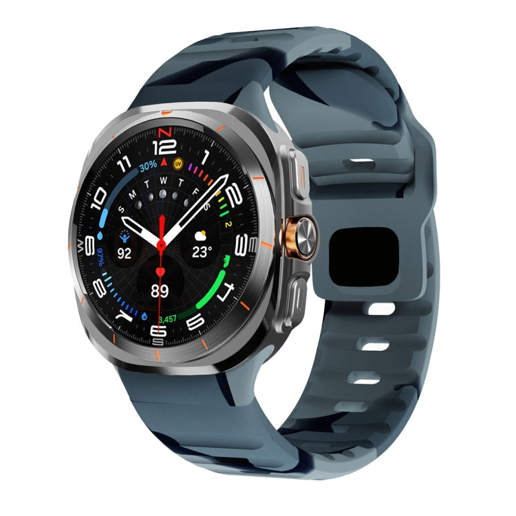 Correia de relógio em silicone com textura ondulada e fivela invertida, para Samsung Galaxy Watch Ultra 47mm / Ultra 2025