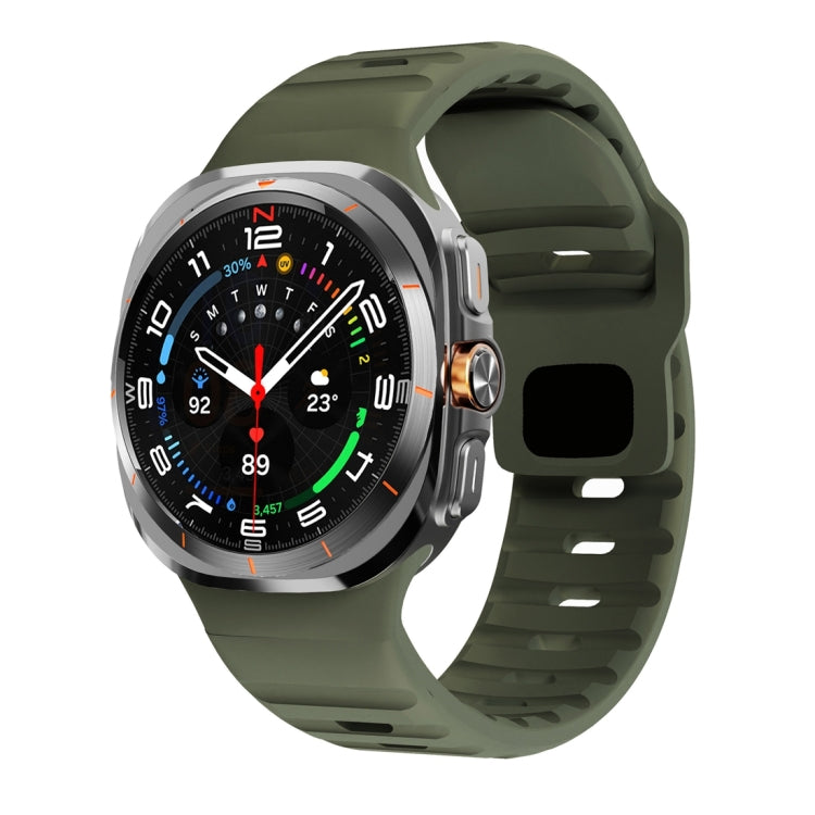 Correia de relógio em silicone com textura ondulada e fivela invertida, para Samsung Galaxy Watch Ultra 47mm / Ultra 2025